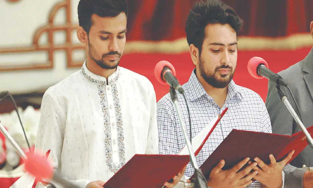 Bangladesh Forms Interim Government: Key Student Leaders Nahid and Asif Take on Crucial Cabinet Roles