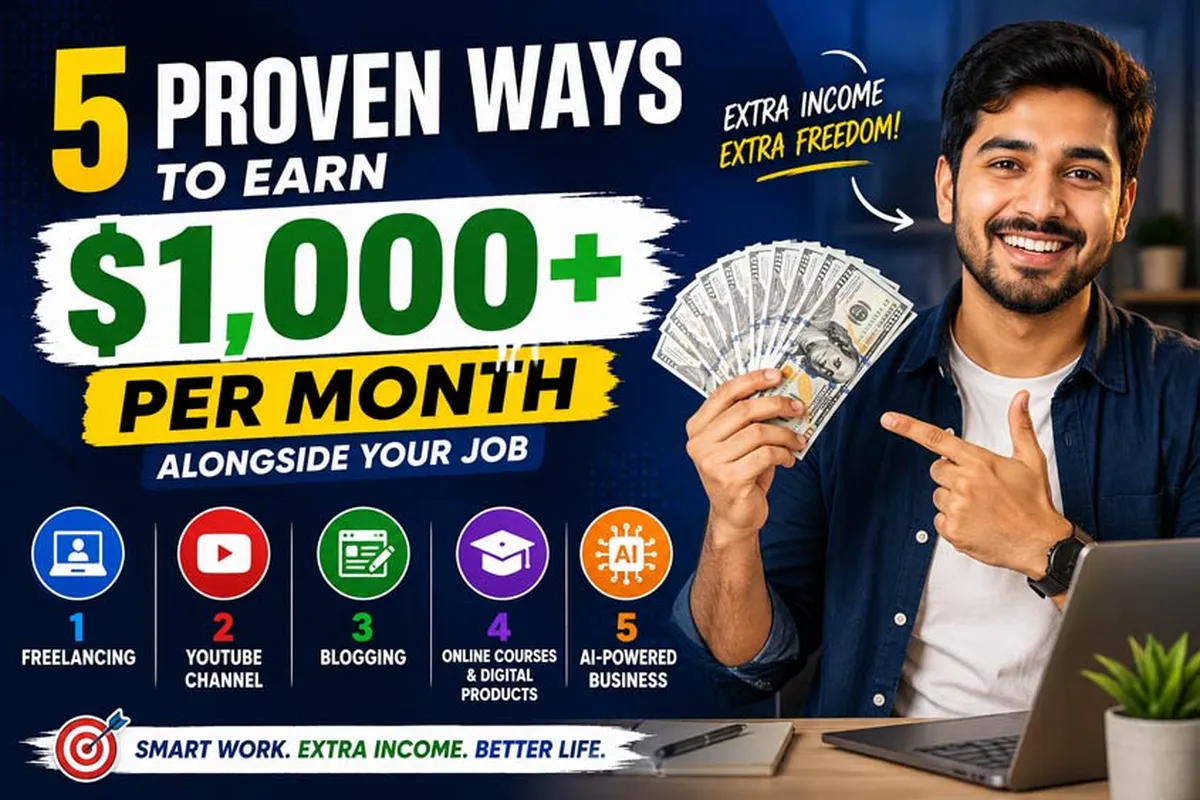5 Proven Ways to Earn an Extra $1,000 Per Month Alongside Your Job